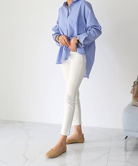 back ribbon shirt / 2color　hm2142