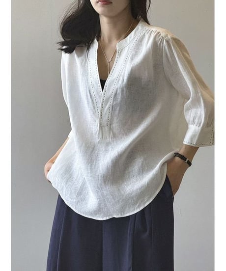 linen relax blouse / 2color　hm2292