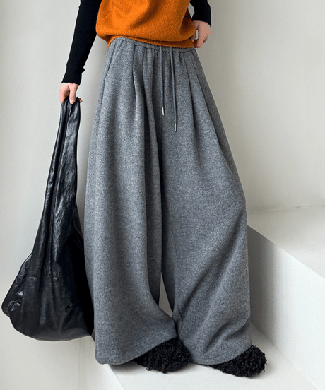 wide leg sweat pants / 2color　hm2738