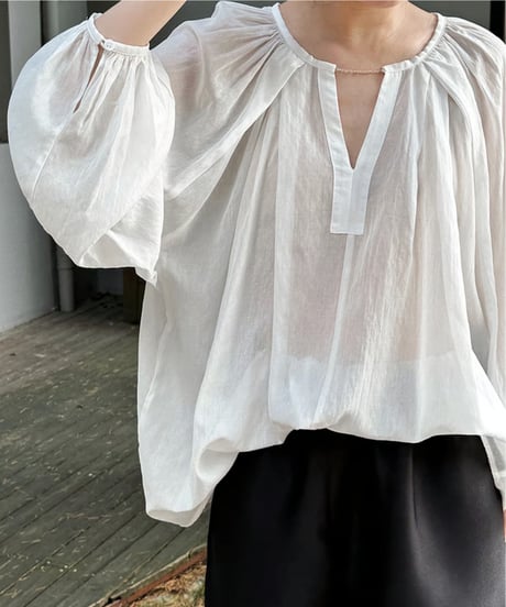 puff sleeve blouse / 2color　hm2063