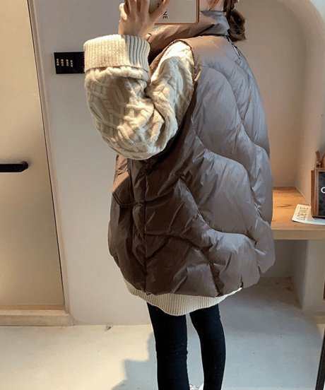 oversized padded vest / 3color　hm2720
