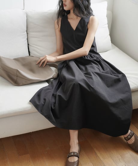 asymmetry gather dress　hm1518