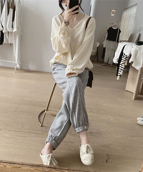 v-neck oversized tops / 3color　hm1777