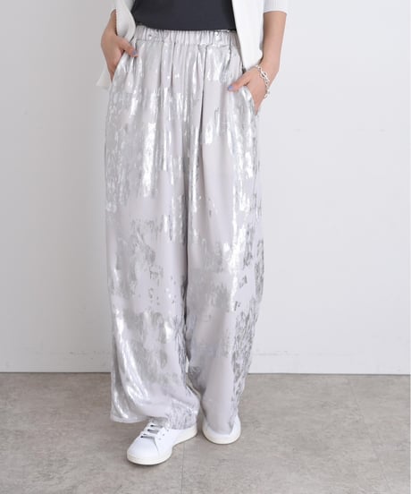 metallic wide pants / 2color　hm1595