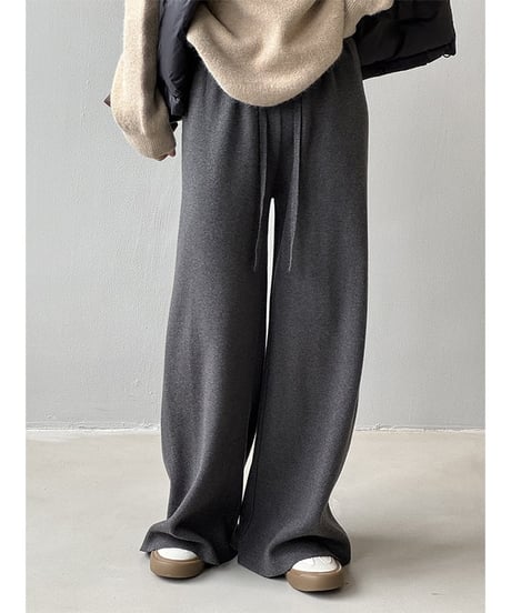 wide knit pants / 4color　hm1818