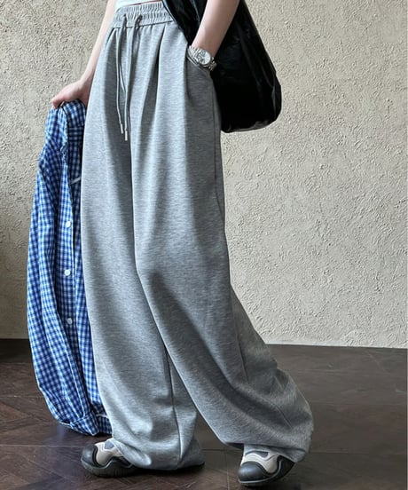 soft wide sweatpants / 3color　hm2065
