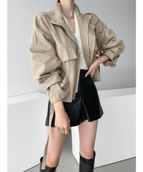 stand collar jacket / 3color　hm2841