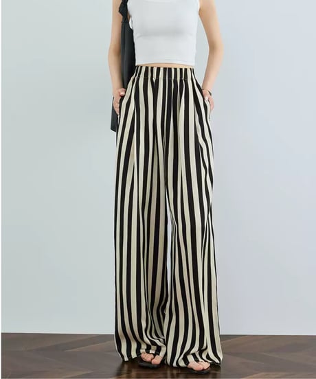 relaxed stripe pants　hm2373
