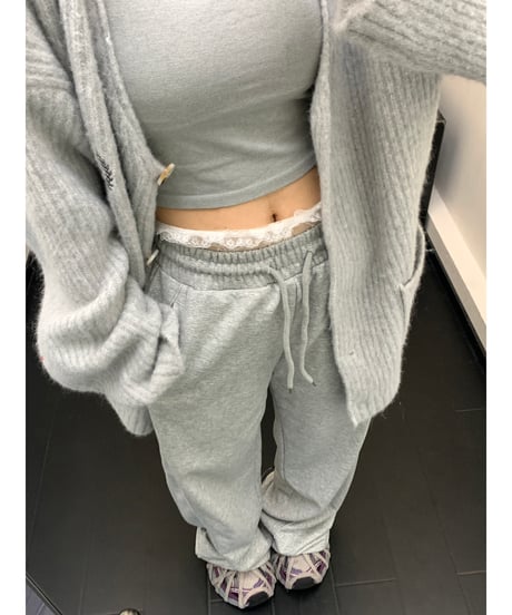 lace sweat pants / 2color　hm1933