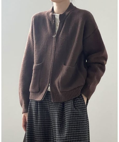 double zipper cardigan / 4color　hm1781