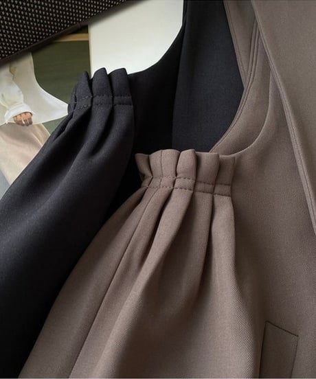 side tuck gilet / 2color　hm1440