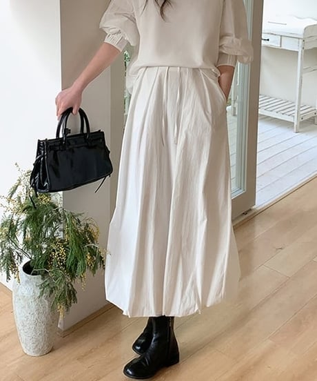 volume cotton skirt / 5color　hm2334
