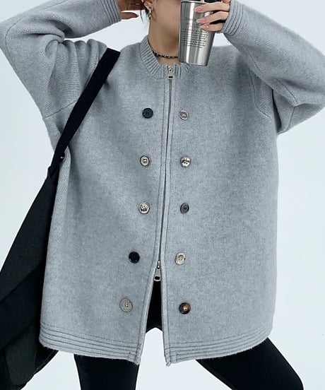 button knit cardigan / 3color　hm1718