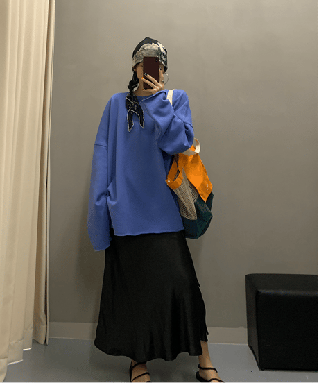oversized cotton sweatshirt / 2color　hm1906