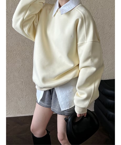 one point sweat shirt / 4color　hm2048