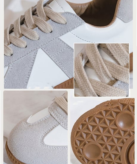natural bicolor sneakers　hm1738