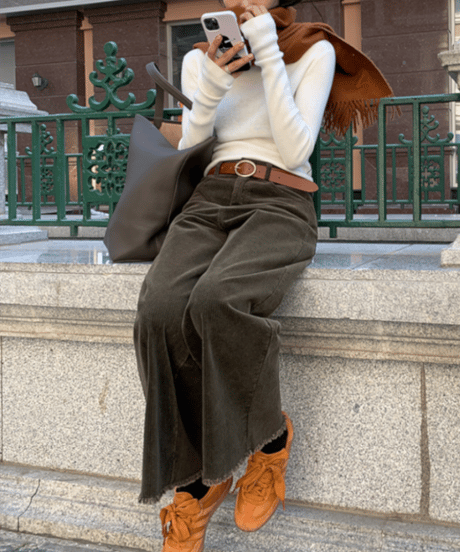 cut-off corduroy pants / 2color　hm1159