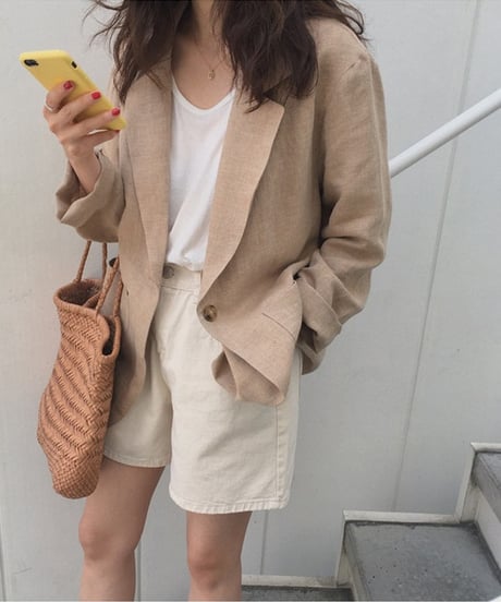 linen loose jacket　hm2925