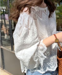 lace sleeve blouse / 2color　hm2897