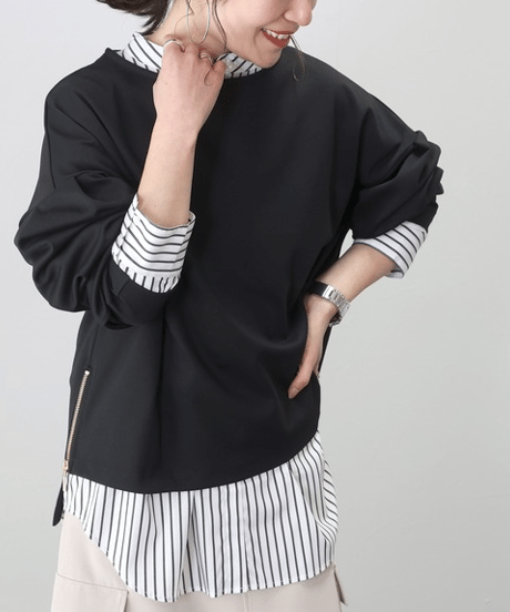 side zipper pullover / 4color　hm2647