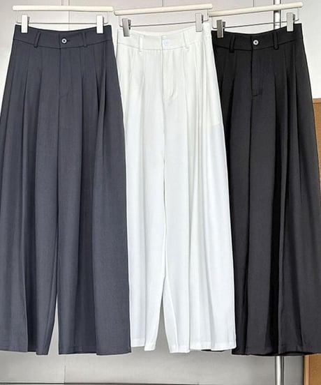 straight wide pants / 3color　hm2234