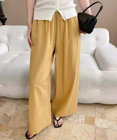 tuck wide pants / 4color　hm2368