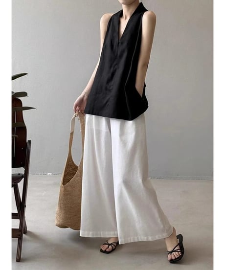 v-neck sleeveless top / 3color　hm2482