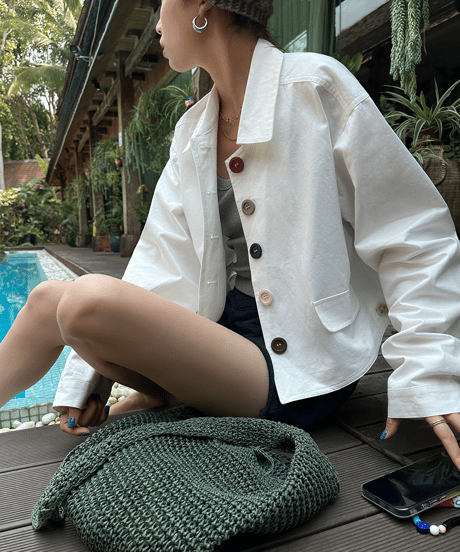 mix button jacket / 2color　hm1448