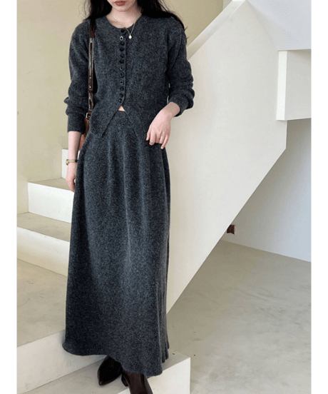 ribbed knit set-up / 3color　hm2755