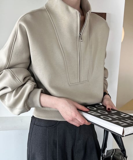 sweatshirt half zip pullover / 3color　hm1705