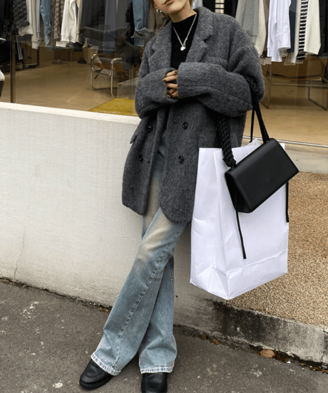 shaggy wool coat　hm1186