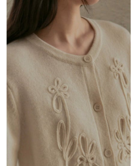 floral embroidery cardigan　hm2789