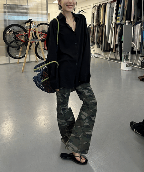 fluid drape shirt / 2color　hm2204
