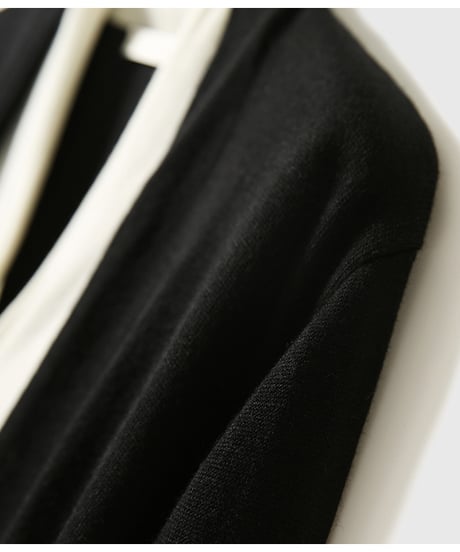 《即納》layered knit cardigan / 4color　hm2722