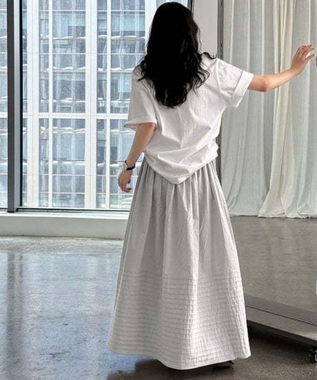 border hem skirt / 3color　hm2298