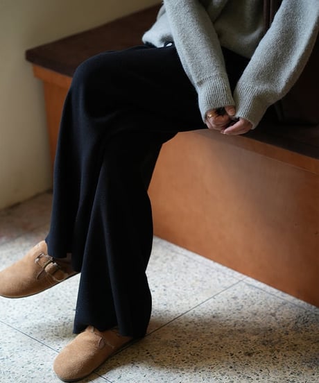 wide knit pants / 4color　hm1818