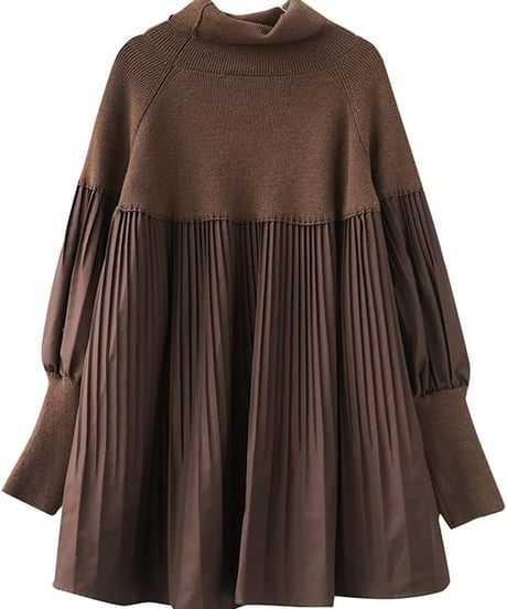 pleated docking tunic / 2color　hm2656