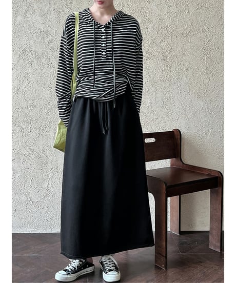 sweat maxi skirt / 2color　hm2054