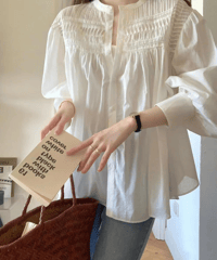 embroidered cotton blouse　hm2900