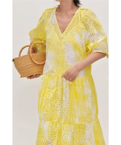 embroidered summer dress　hm2447