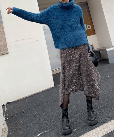 shaggy knit pullover / 3color　hm1893