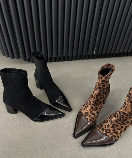 spliced high heel boots / 4color　hm2528