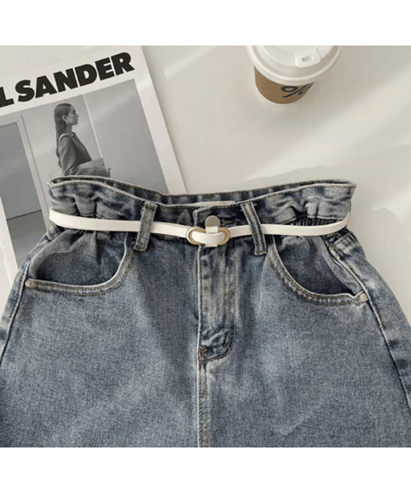 leather slim belt / 5color　hm2808