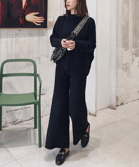 relaxed knit set-up / 2color　hm2597