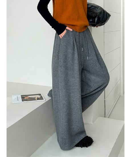 wide leg sweat pants / 2color　hm2738
