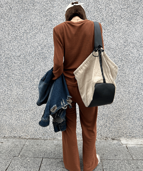 cardigan & pants setup / 2color　hm1353