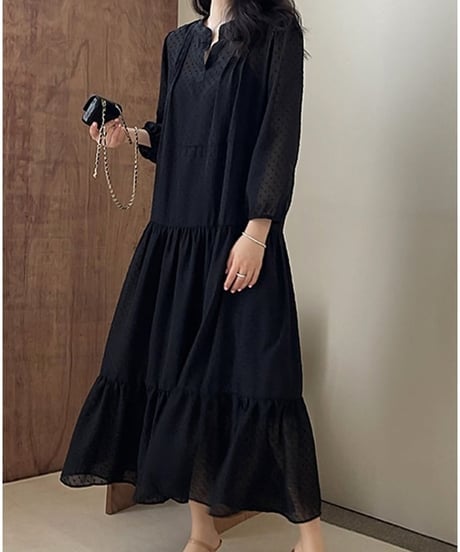 tiered sheer dress　hm2143
