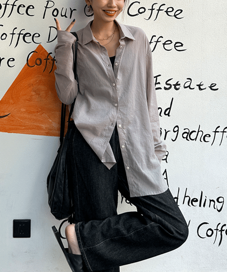 loose thin shirt / 2color　hm1444