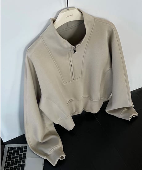 sweatshirt half zip pullover / 3color　hm1705
