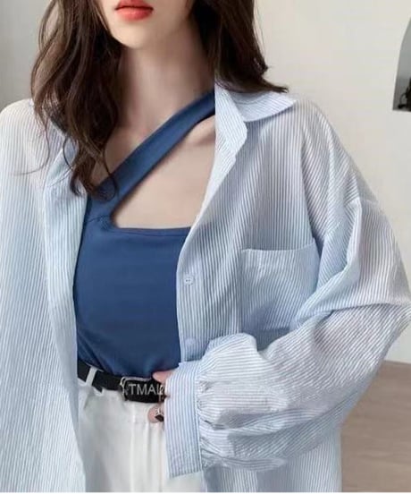 striped sheer shirt / 3color　hm2889